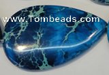 CDI328 15.5 inches 30*50mm flat teardrop dyed imperial jasper beads