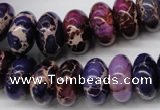 CDI374 15.5 inches 8*16mm rondelle dyed imperial jasper beads