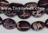 CDI417 15.5 inches 12*16mm oval dyed imperial jasper beads