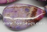 CDI463 15.5 inches 30*50mm flat teardrop dyed imperial jasper beads