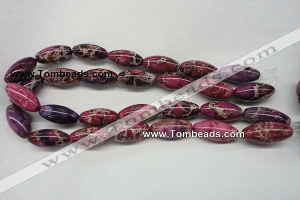 CDI484 15.5 inches 15*30mm rice dyed imperial jasper beads