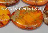 CDI580 15.5 inches 20*25mm - 28*35mm freeform dyed imperial jasper beads