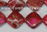 CDI638 15.5 inches 18*18mm diamond dyed imperial jasper beads