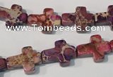 CDI722 15.5 inches 12*16mm cross dyed imperial jasper beads