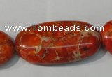 CDI752 15.5 inches 20*40mm oval dyed imperial jasper beads