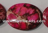 CDI784 15.5 inches 30*40mm oval dyed imperial jasper beads
