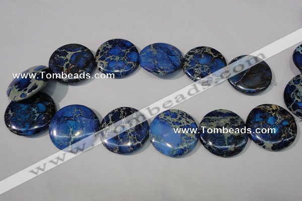 CDI909 15.5 inches 35mm flat round dyed imperial jasper beads