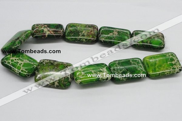 CDI96 16 inches 30*40mm rectangle dyed imperial jasper beads wholesale