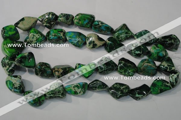 CDI961 15.5 inches 18*20mm nuggets dyed imperial jasper beads