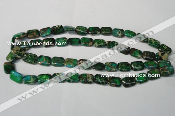 CDI974 15.5 inches 12*16mm rectangle dyed imperial jasper beads