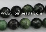 CDJ265 15.5 inches 14mm faceted round Canadian jade beads wholesale