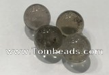 CDN1002 20mm round smoky quartz decorations wholesale