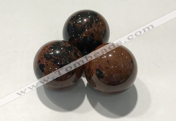 CDN1062 30mm round mahogany obsidian decorations wholesale