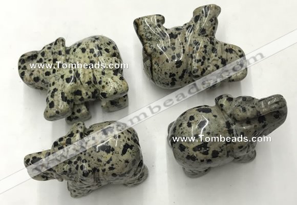CDN391 20*40*30mm elephant dalmatian jasper decorations wholesale