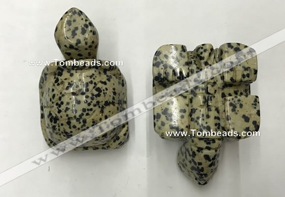CDN461 38*55*28mm turtle dalmatian jasper decorations wholesale
