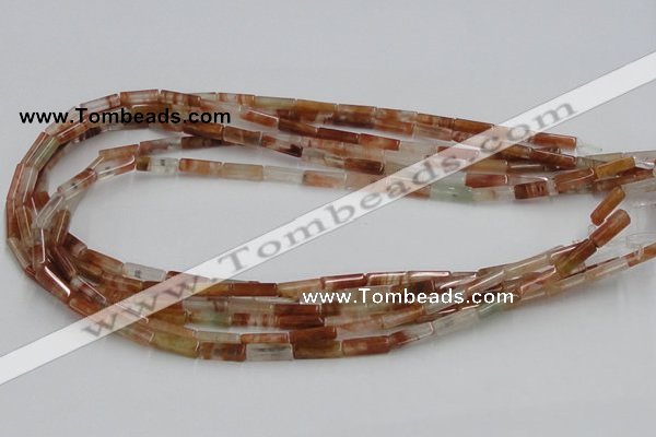 CDQ08 15.5 inches 4*13mm rectangle natural red quartz beads wholesale
