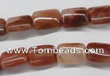 CDQ19 15.5 inches 8*10mm rectangle natural red quartz beads wholesale
