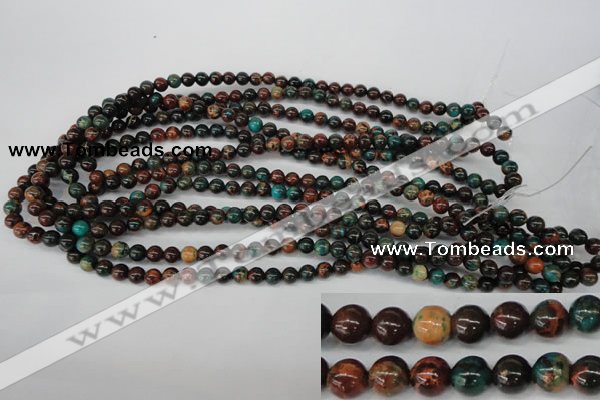 CDS185 15.5 inches 6mm round dyed serpentine jasper beads