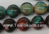 CDS191 15.5 inches 18mm round dyed serpentine jasper beads