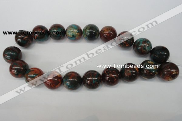 CDS193 15.5 inches 22mm round dyed serpentine jasper beads
