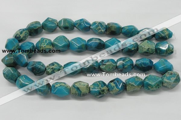 CDS24 16 inches 15*20mm nuggets dyed serpentine jasper beads wholesale