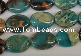 CDS35 15.5 inches 12*16mm oval dyed serpentine jasper beads