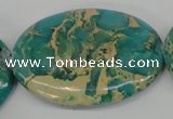 CDS37 15.5 inches 35*50mm oval dyed serpentine jasper beads