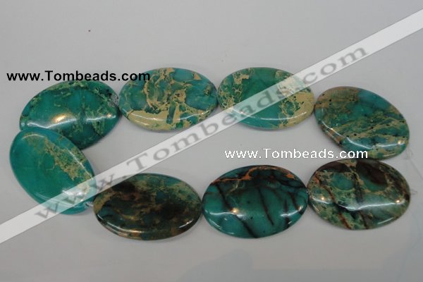 CDS37 15.5 inches 35*50mm oval dyed serpentine jasper beads