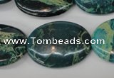 CDS50 15.5 inches 22*30mm oval dyed serpentine jasper beads