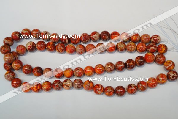 CDT494 15.5 inches 12mm round dyed aqua terra jasper beads