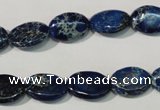 CDT913 15.5 inches 10*14mm oval dyed aqua terra jasper beads