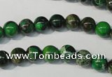 CDT956 15.5 inches 8mm round dyed aqua terra jasper beads