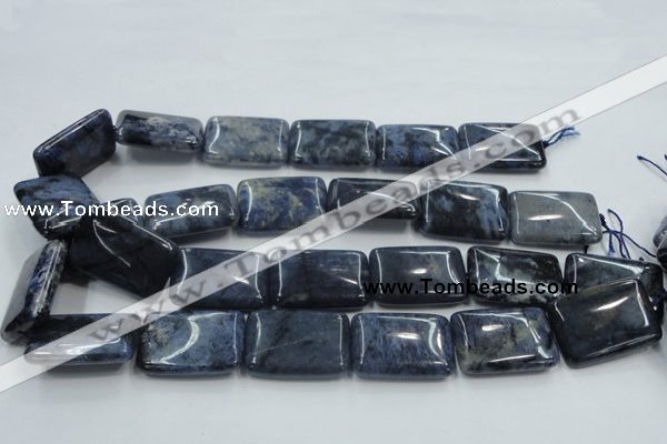 CDU04 15.5 inches 22*32mm rectangle natural blue dumortierite beads