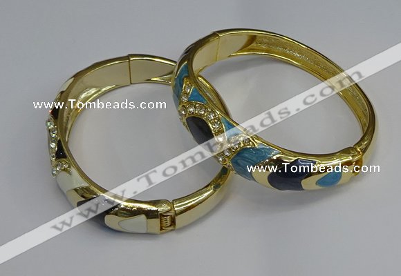 CEB127 16mm width gold plated alloy with enamel bangles wholesale
