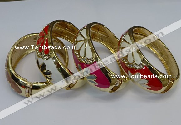 CEB136 26mm width gold plated alloy with enamel bangles wholesale