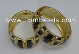 CEB140 24mm width gold plated alloy with enamel bangles wholesale