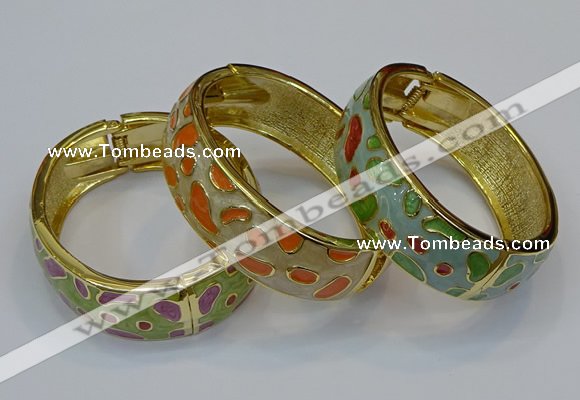CEB147 19mm width gold plated alloy with enamel bangles wholesale