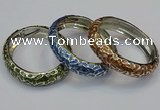 CEB154 15mm width gold plated alloy with enamel bangles wholesale