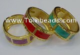 CEB157 24mm width gold plated alloy with enamel bangles wholesale