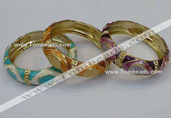 CEB158 17mm width gold plated alloy with enamel bangles wholesale