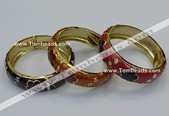 CEB161 18mm width gold plated alloy with enamel bangles wholesale