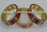 CEB166 20mm width gold plated alloy with enamel bangles wholesale