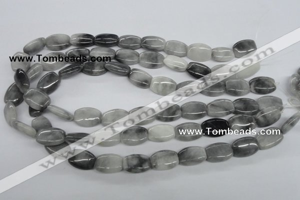 CEE206 15.5 inches 13*18mm flat drum eagle eye jasper beads