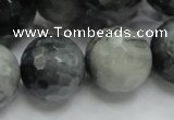 CEE25 15.5 inches 20mm faceted round eagle eye jasper beads wholesale