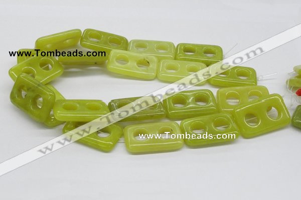 CEJ11 15.5 inches 25*40mm rectangle lemon jade beads wholesale