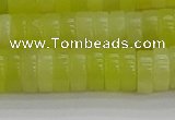 CEJ221 15.5 inches 3*8mm heishi lemon jade beads wholesale