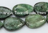 CEM08 15.5 inches 18*25mm flat teardrop emerald gemstone beads