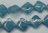 CEQ152 15.5 inches 12*12mm diamond blue sponge quartz beads