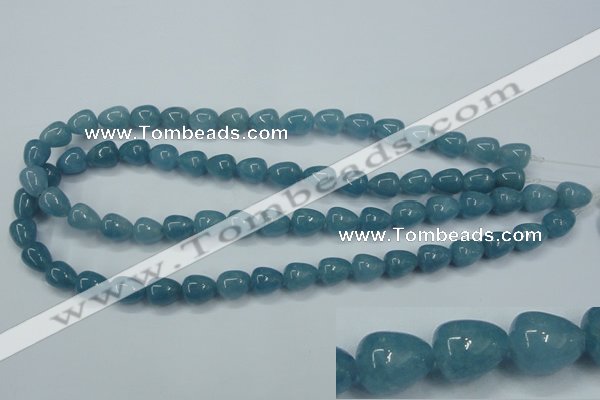 CEQ44 15.5 inches 9*11mm teardrop blue sponge quartz beads