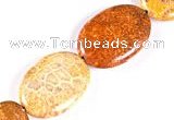 CFC22 15.5 inches 18*25mm oval fossil coral  beads Wholesale